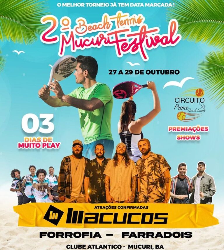 28 e 29/10 – 2º Beach Tennis Mucuri Festival